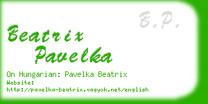 beatrix pavelka business card